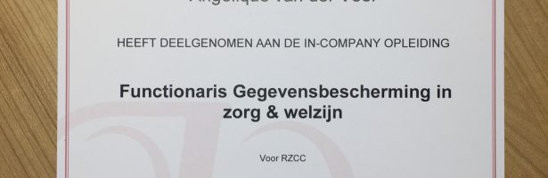 RZCC neemt deel aan opleiding Functionaris Gegevensbescherming