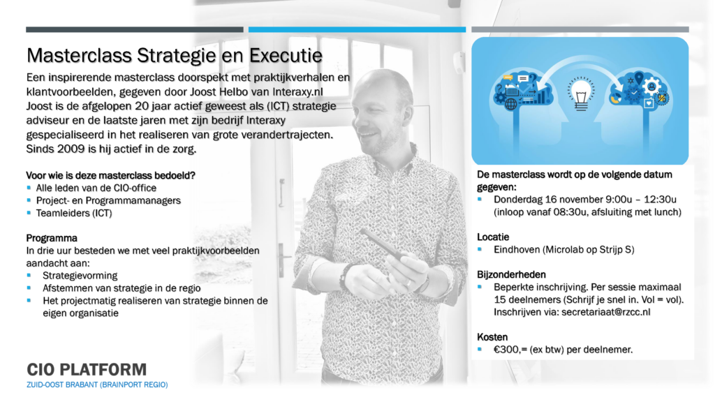 Masterclasss Strategie en Executie - CIO Platform Zuidoost-Brabant